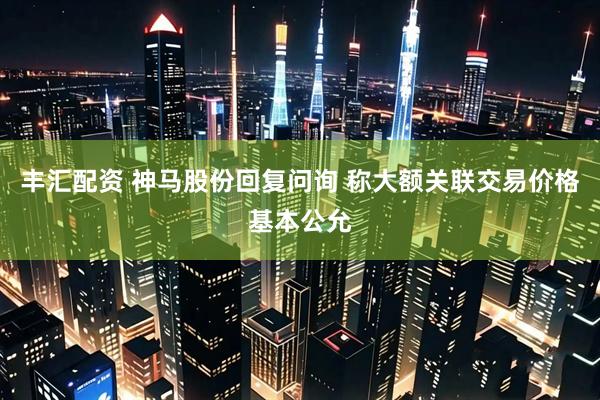 丰汇配资 神马股份回复问询 称大额关联交易价格基本公允